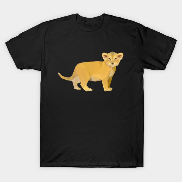 Adorable Lion Cub Triangular Design T-Shirt by PatrioTEEism